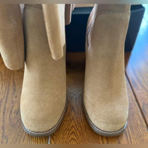 🆕 Kelsi Dagger Suede Over-the-Knee Boots - Logan - Chestnut - Oil Cow Suede - Picture 9 of 16